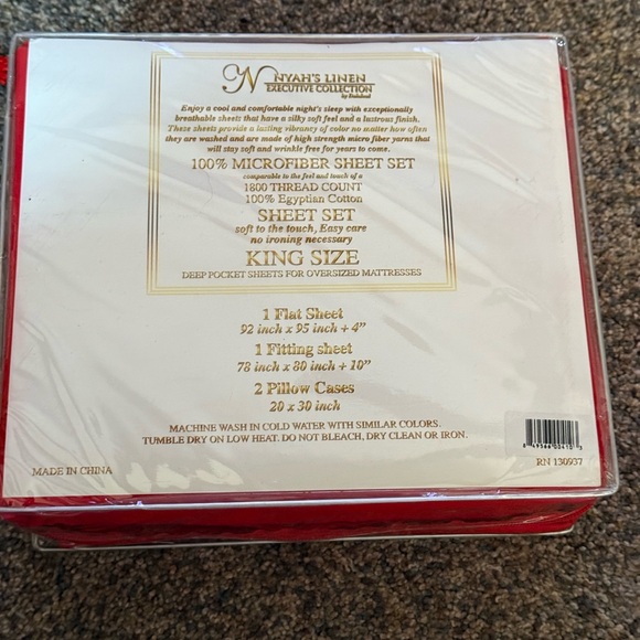 Nyah’s Linen Microfiber Sheet Set - Picture 2 of 3